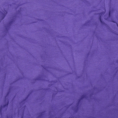 Pure and Natural Womens Purple Argyle/Diamond  Pullover Jumper Size S