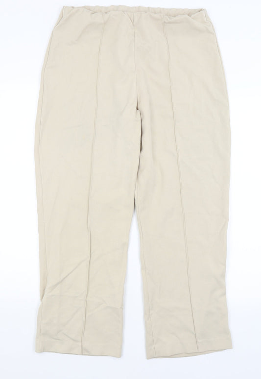 Emma Collection Womens Beige   Trousers  Size 14 L27 in