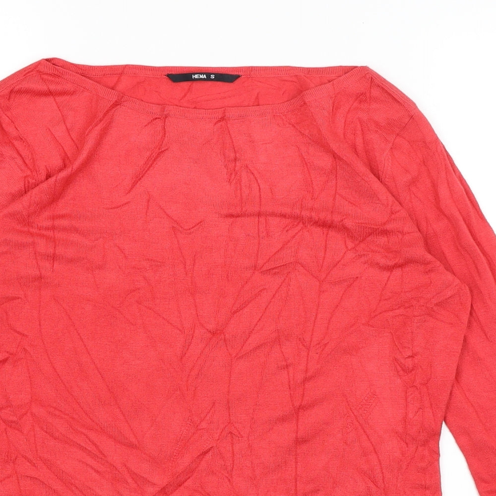 HEMA Womens Red   Basic T-Shirt Size S