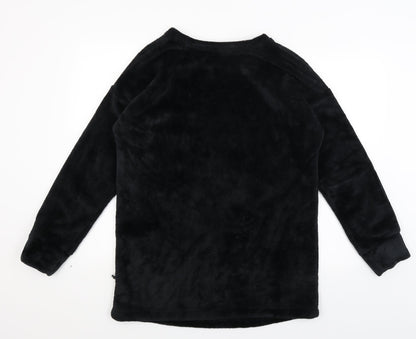 Back view of Marks & Spencer women’s black jumper, size UK 8, - minnie & mickey