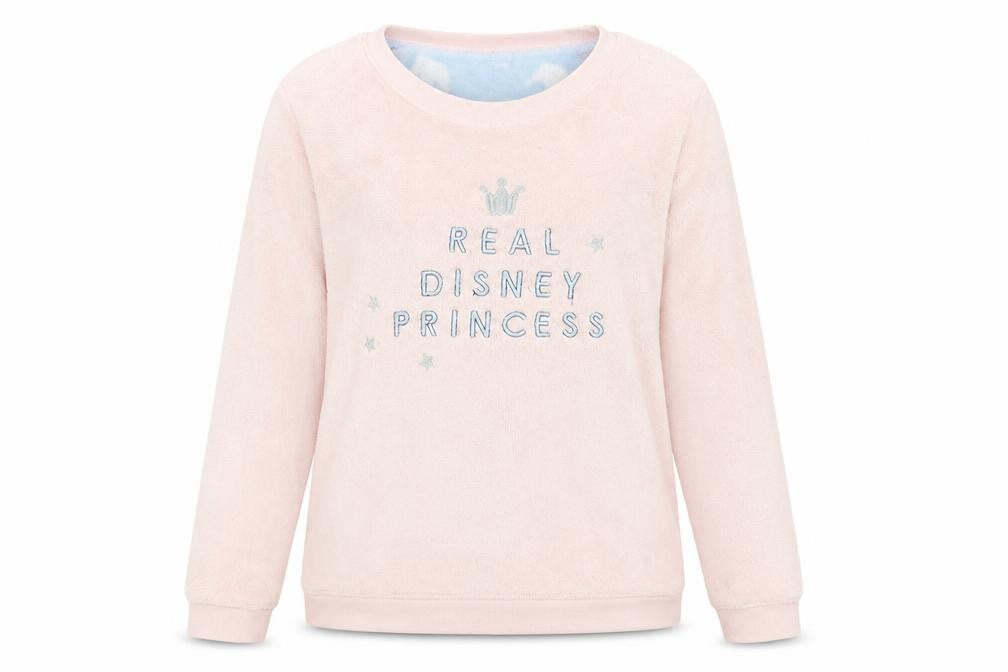 Disney Womens Pink Solid  Top Pyjama Top Size 10  - Real Disney Princess