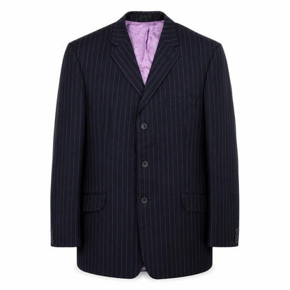 Fellini Mens Blue Striped  Jacket Blazer Size L