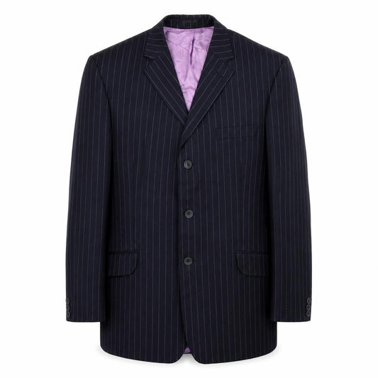 Fellini Mens Blue Striped  Jacket Blazer Size L