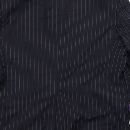 Fellini Mens Blue Striped  Jacket Blazer Size L