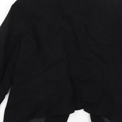 Brand and care label for Papaya women’s black jacket blazer, size UK 12