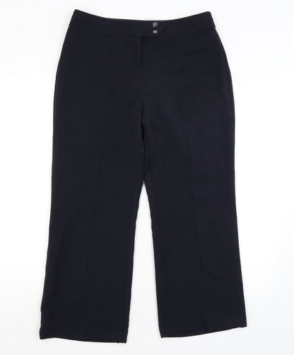 Bonmarché Womens Blue Trousers Size 12 L24 in