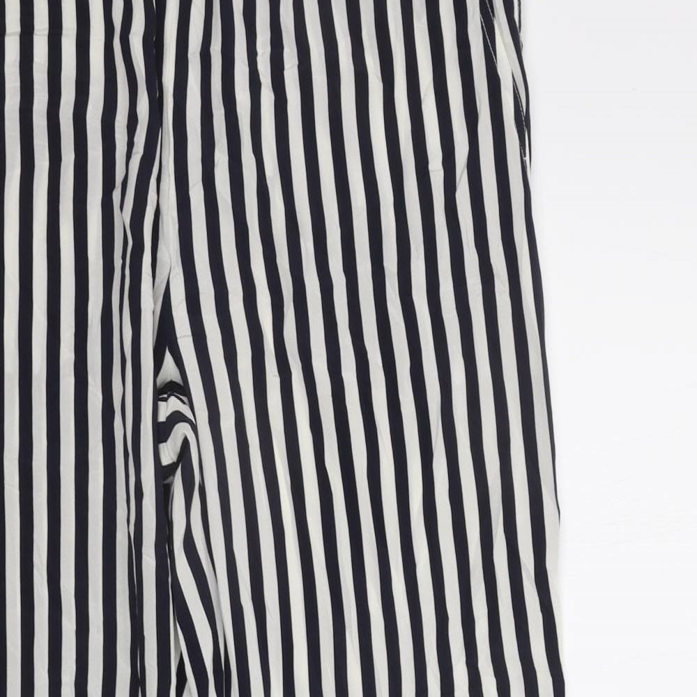 Stefanrel Womens Blue Striped  Trousers  Size L L27 in - Elastic Waist Band