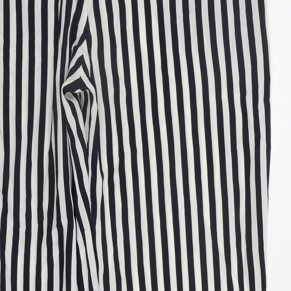 Stefanrel Womens Blue Striped  Trousers  Size L L27 in - Elastic Waist Band