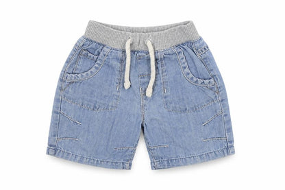 Front view of Next girls’ blue ikat cropped jeans, size 9-12, months