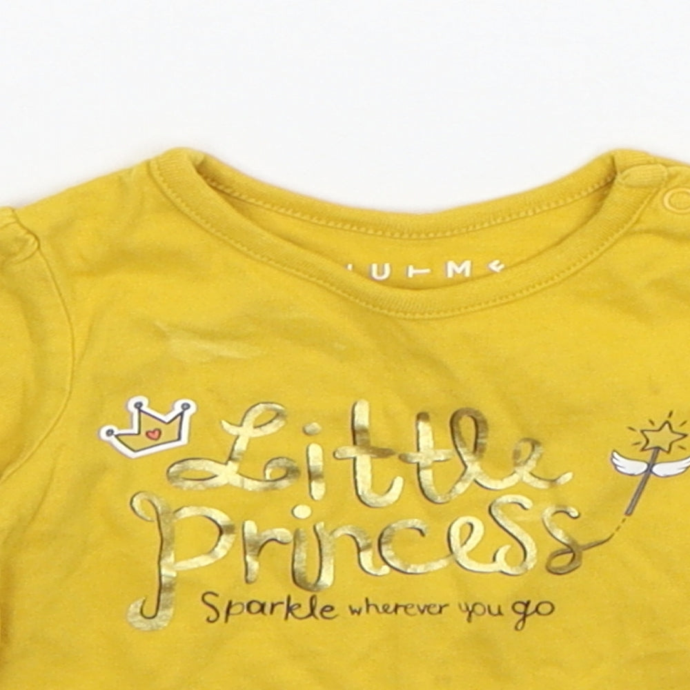 Nutmeg Girls Yellow   Basic T-Shirt Size 0-3 Months