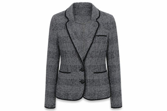 River Island Womens Grey Check  Gilet Blazer Size 8
