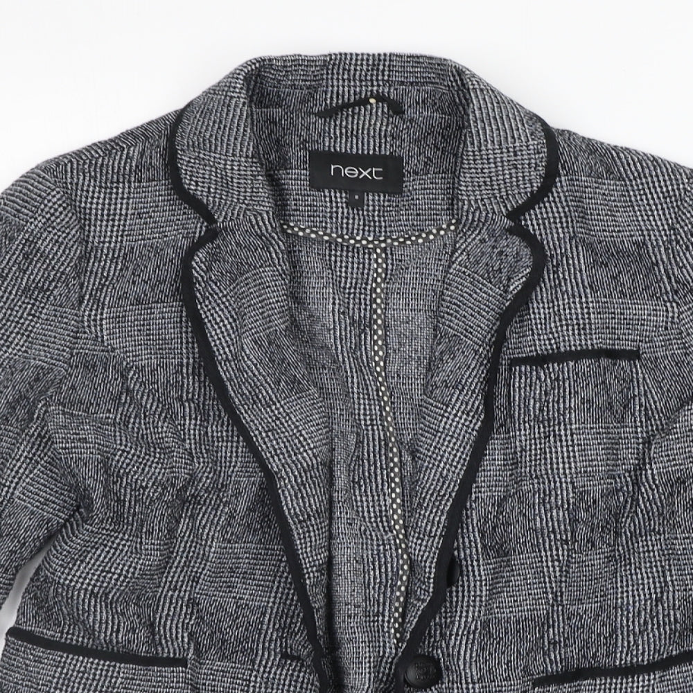 River Island Womens Grey Check  Gilet Blazer Size 8