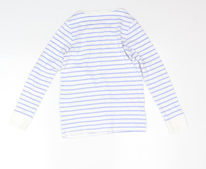 Next Girls Blue Striped  Top Pyjama Top Size 11 Years