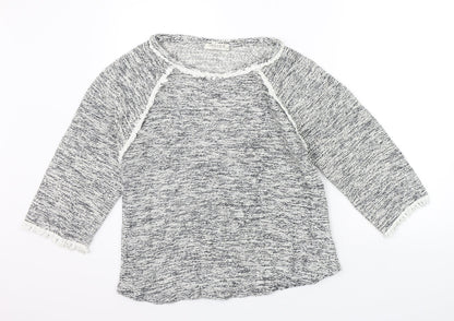 Marks & Spencer Womens Grey Geometric  Pullover Jumper Size 12