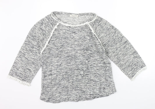Marks and Spencer Womens Grey Geometric  Pullover Jumper Size 12