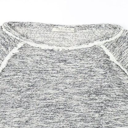 Marks & Spencer Womens Grey Geometric  Pullover Jumper Size 12