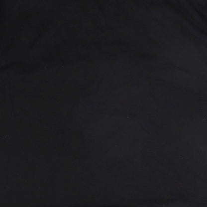 Brand and care label for Missguided women’s black henley jumper, size UK 6