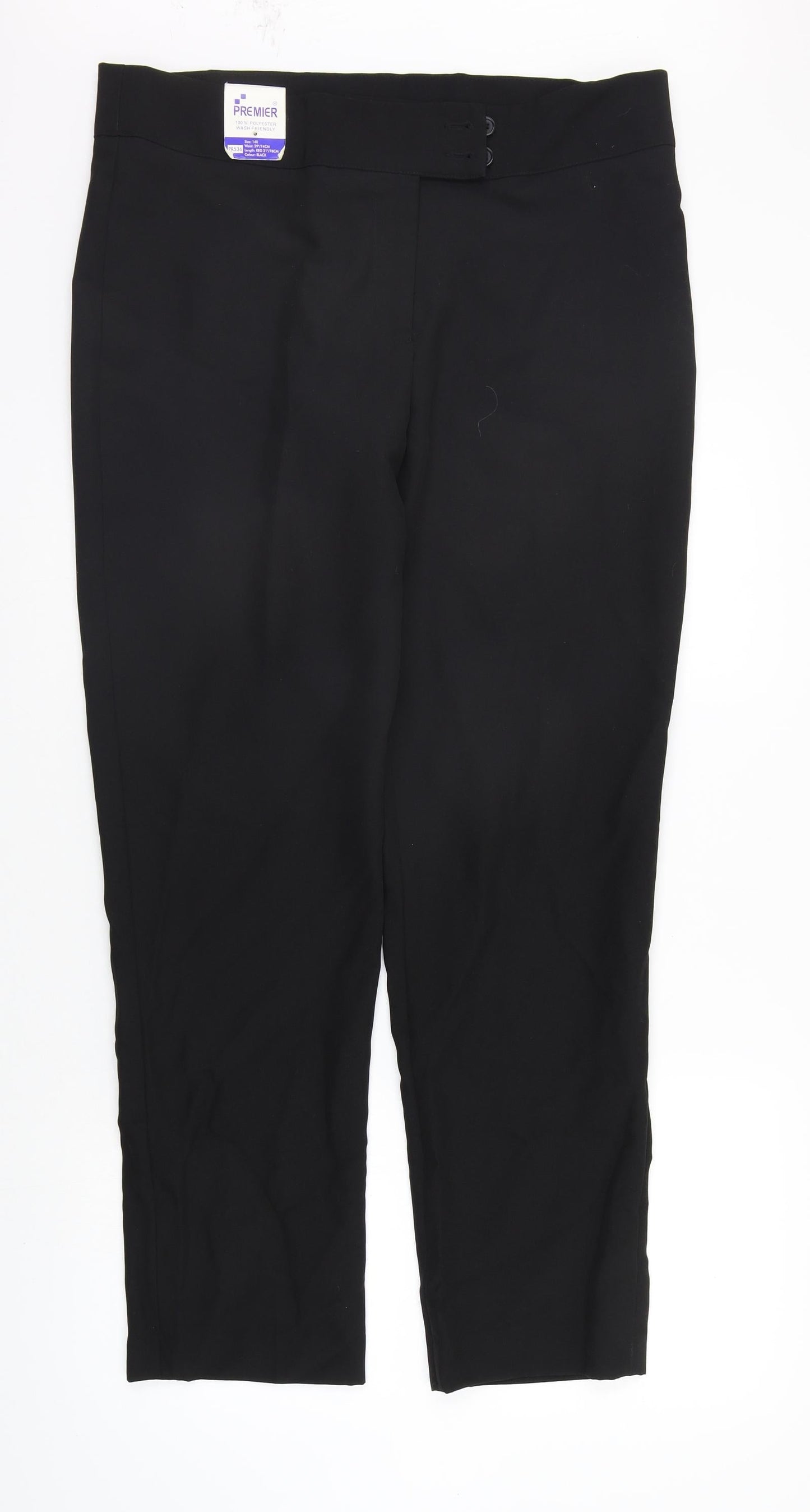 Premier Womens Black   Trousers  Size 14 L27 in