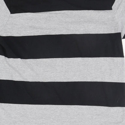 Preloved Celtic Football Club Womens Black Striped  Basic Polo Size S - Label