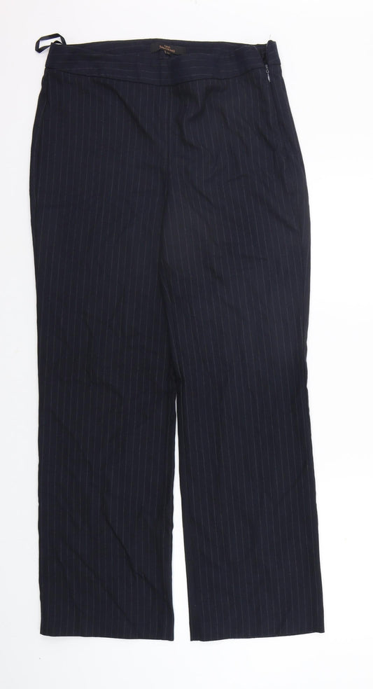 NEXT Womens Blue Striped  Trousers  Size 10 L29 in
