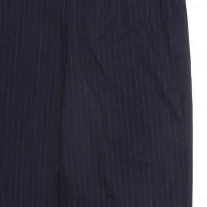 Next Womens Blue Striped  Trousers  Size 10 L29 in