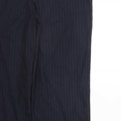 Next Womens Blue Striped  Trousers  Size 10 L29 in