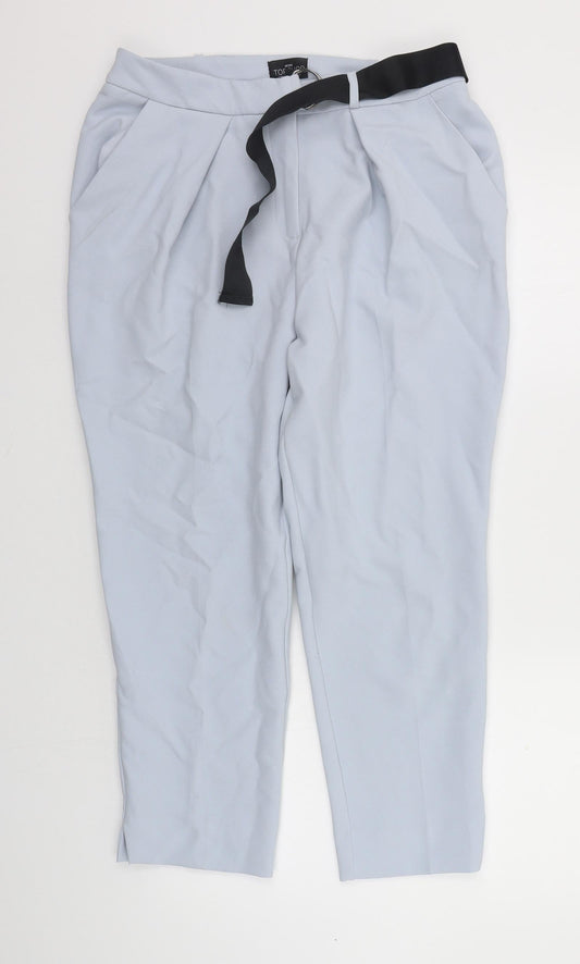 Topshop Womens Blue   Trousers  Size 12 L24 in