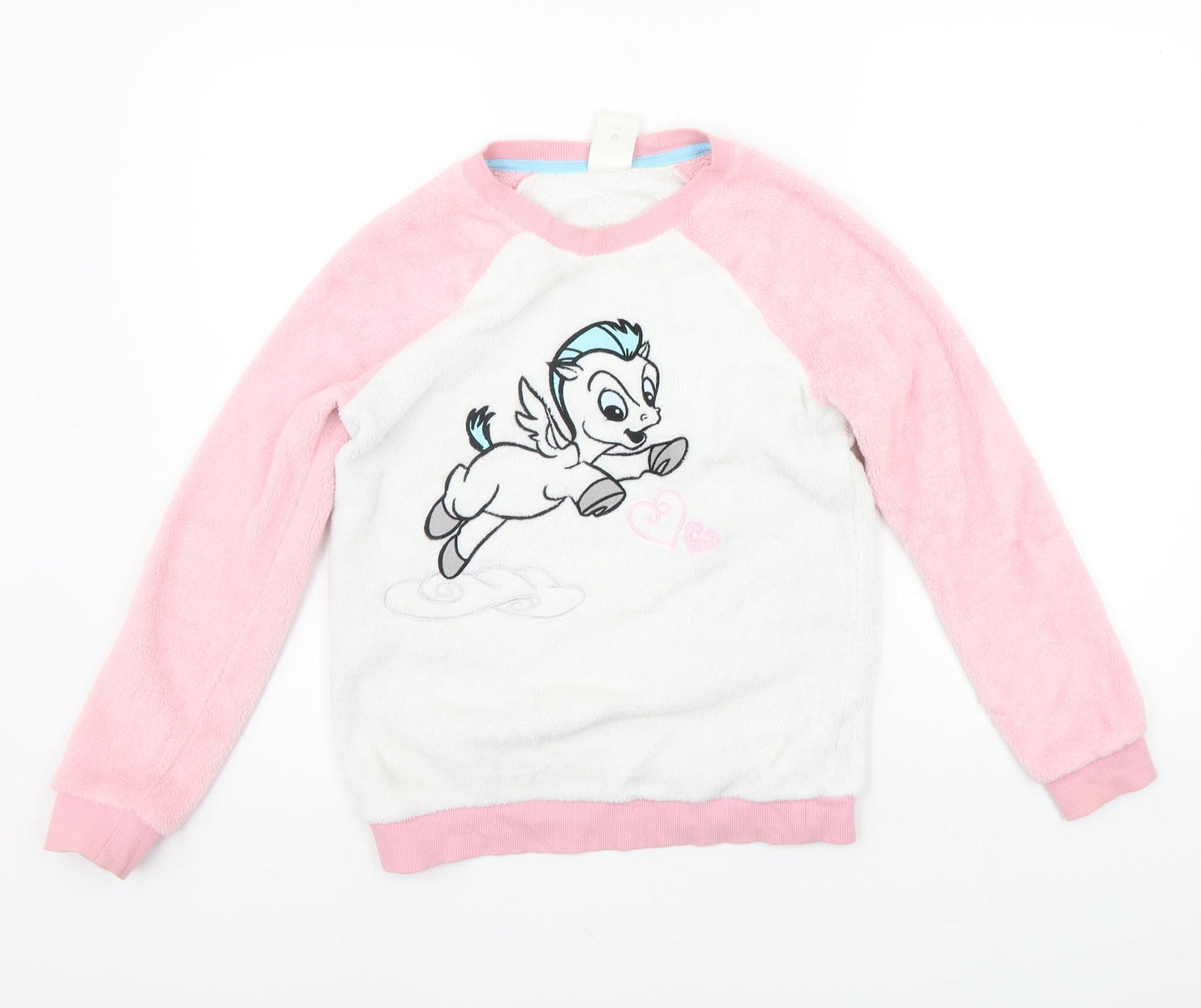Disney Girls Pink Solid  Top Pyjama Top Size 11-12 Years  - print on front