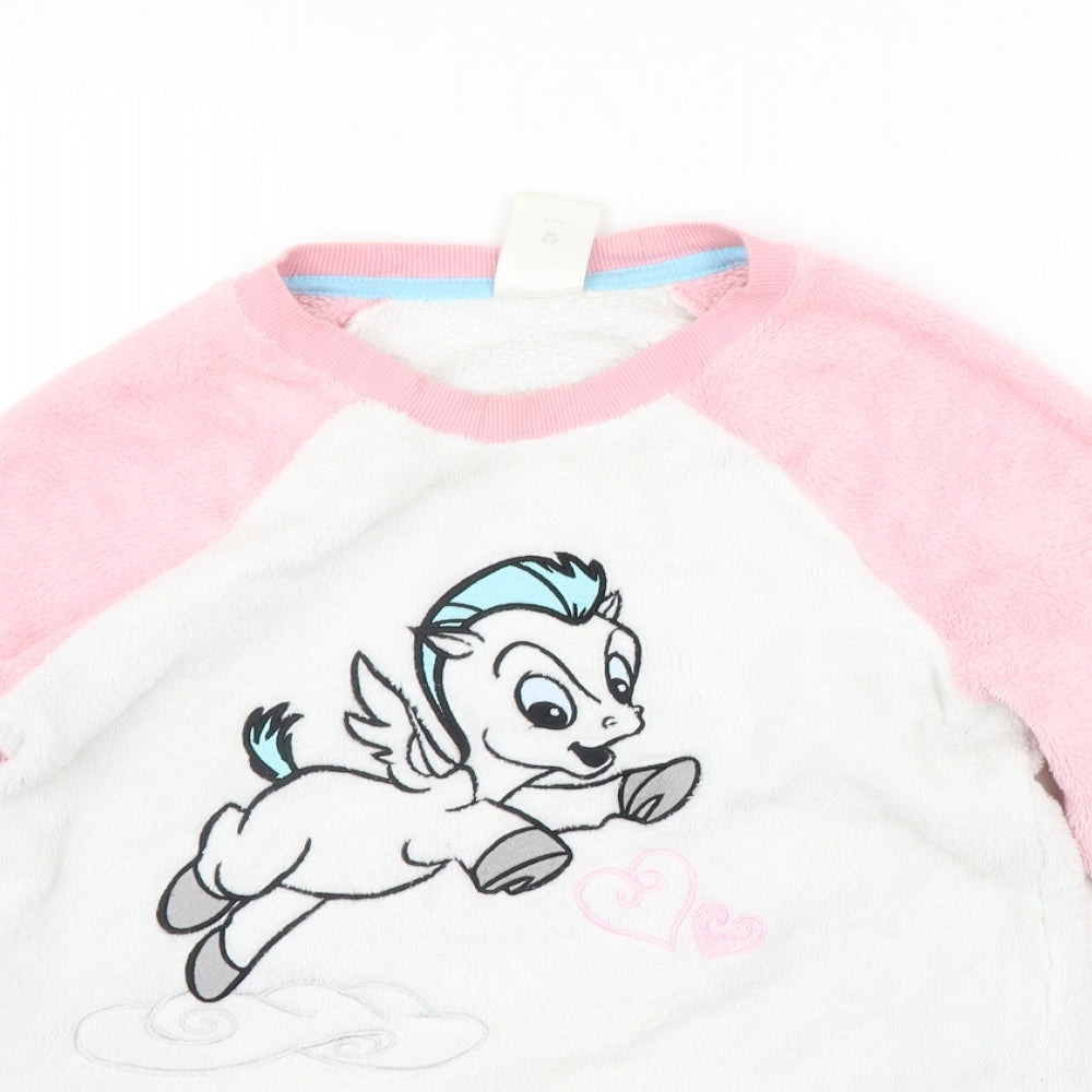 Disney Girls Pink Solid  Top Pyjama Top Size 11-12 Years  - print on front