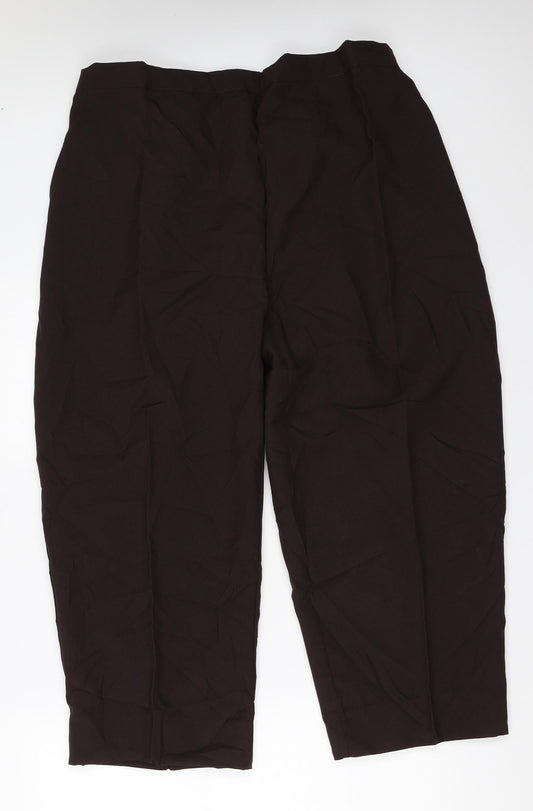 Preworn Womens Brown   Trousers  Size 24 L24 in