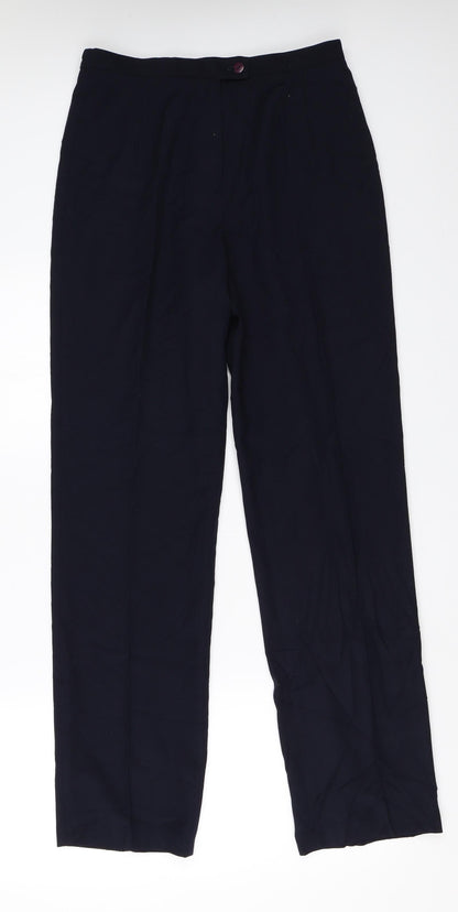 Additional front view of Paul Seperates women’s blue trousers, size UK 12, 31-inch leg