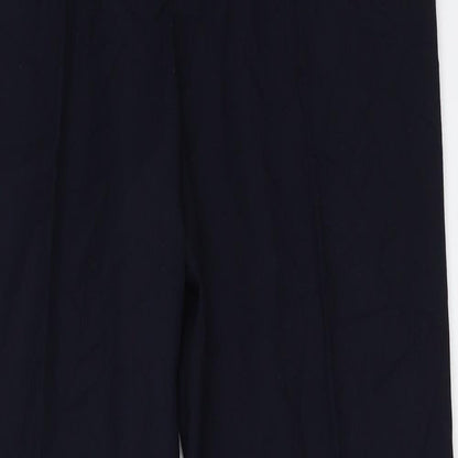 Close-up detail of Paul Seperates women’s blue trousers, size UK 12, 31-inch leg