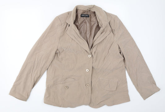 Joella Di Marco Womens Beige   Jacket  Size XL