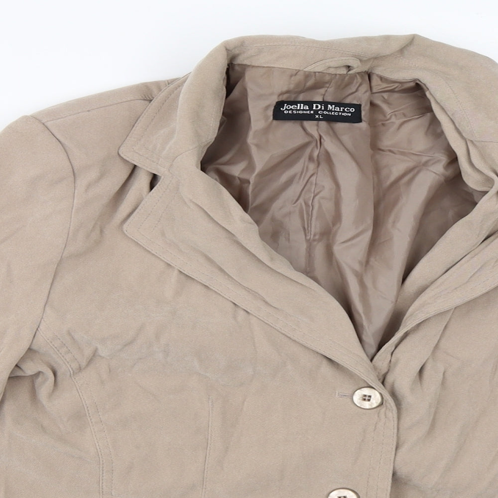 Joella Di Marco Womens Beige   Jacket  Size XL