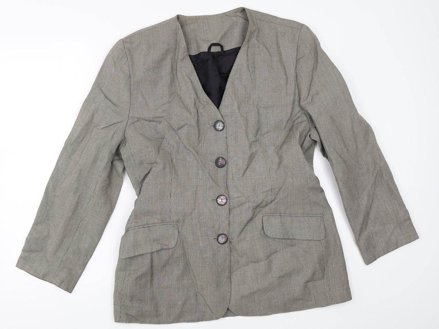 Preworn Womens Grey   Jacket Blazer Size 14
