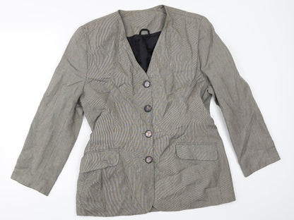 Preworn Womens Grey   Jacket Blazer Size 14