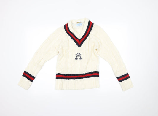 Falcon Mens Ivory   Pullover Jumper Size S