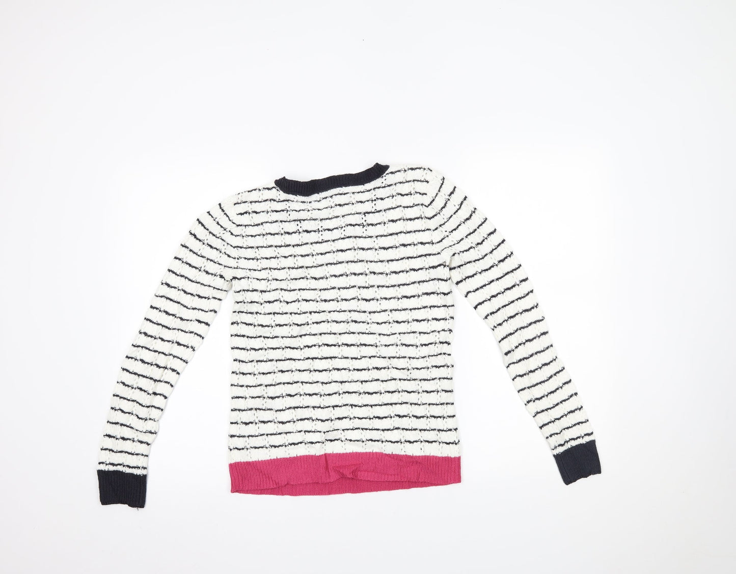 Marks and Spencer Womens Multicoloured Striped  Pullover Jumper Size 8