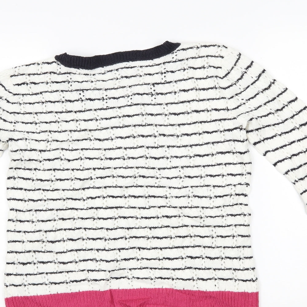 Marks and Spencer Womens Multicoloured Striped  Pullover Jumper Size 8
