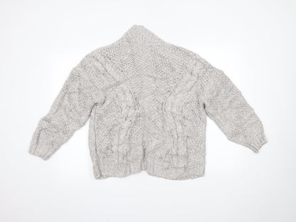 Preloved Marks and Spencer Mens Grey   Cardigan Jumper - Back