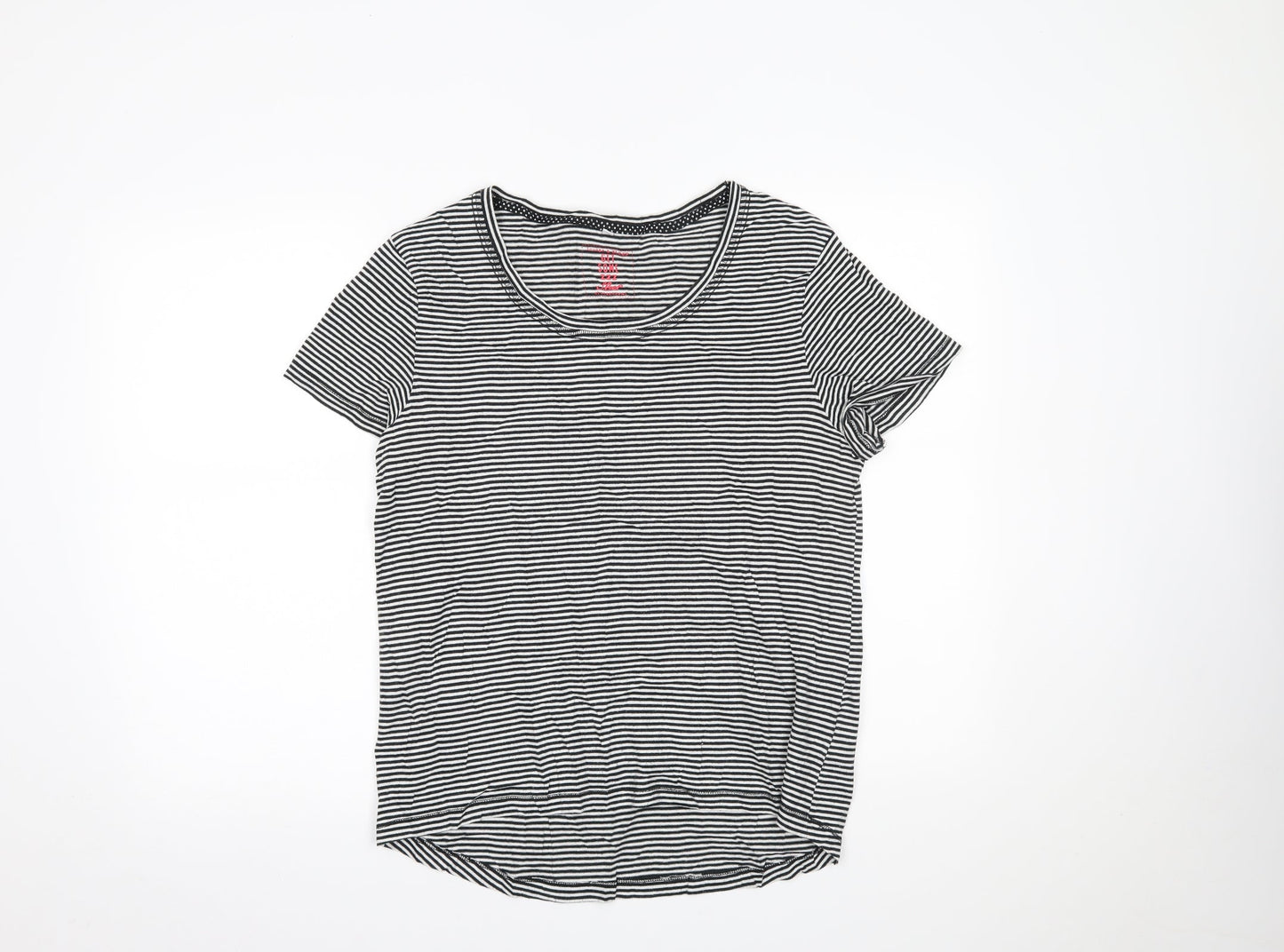 Debenhams Womens Black Striped  Top Pyjama Top Size 12