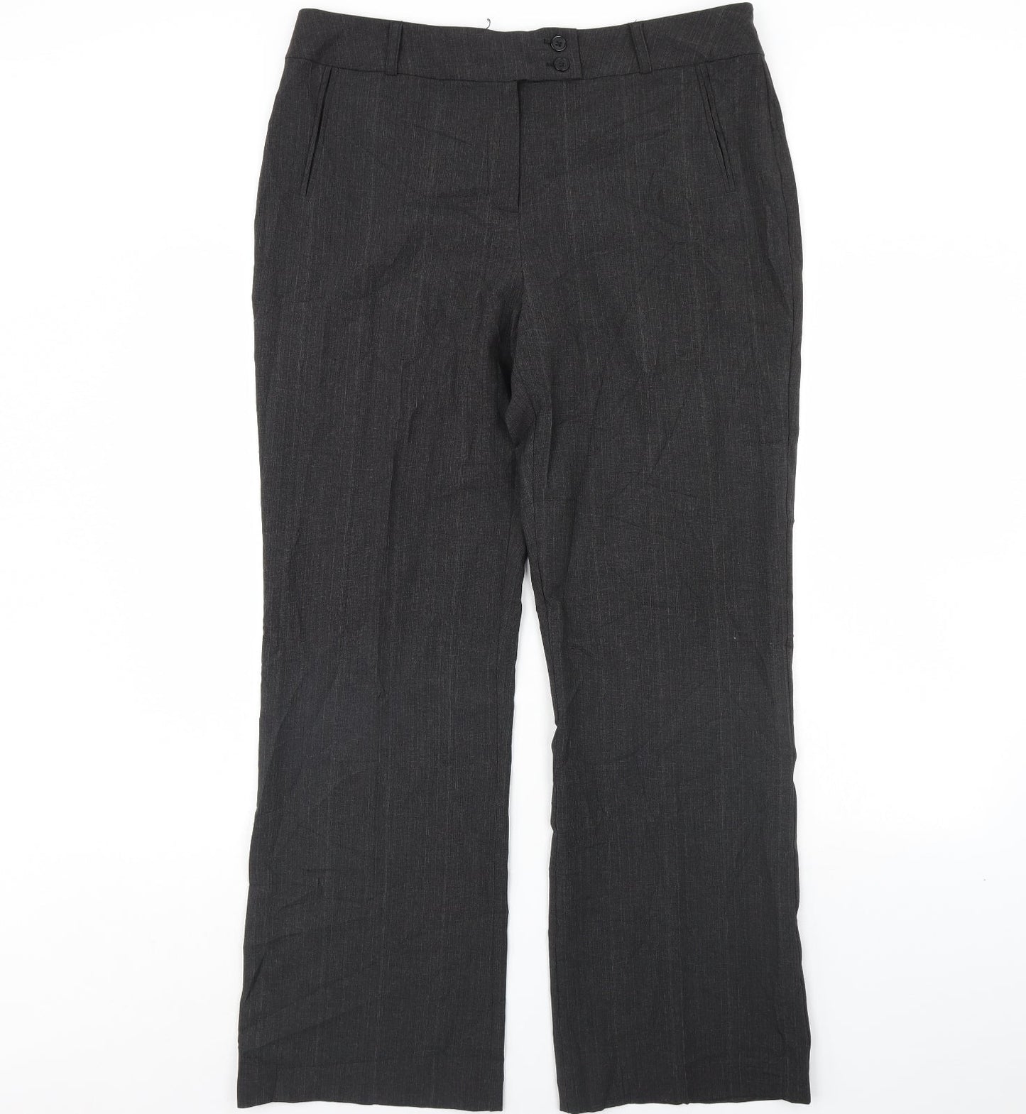 Per Se Womens Grey   Trousers  Size 16 L31 in