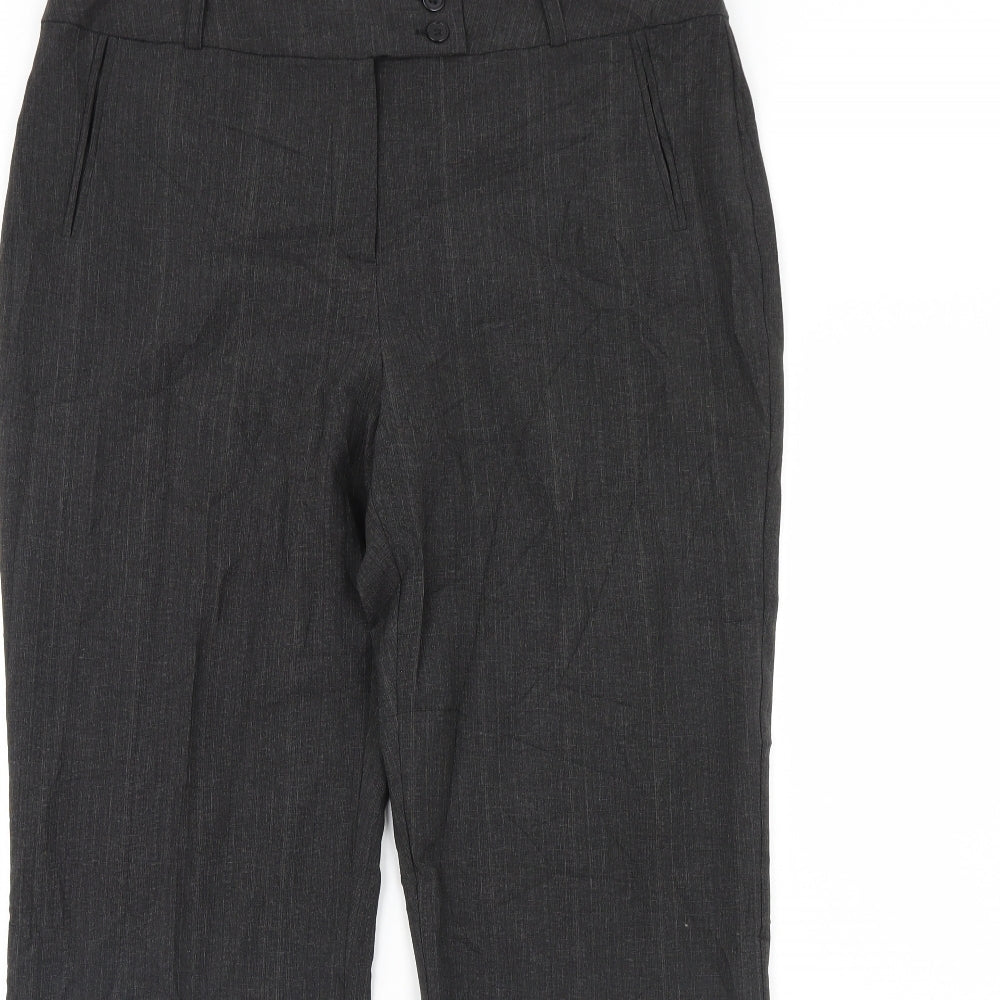 Per Se Womens Grey   Trousers  Size 16 L31 in