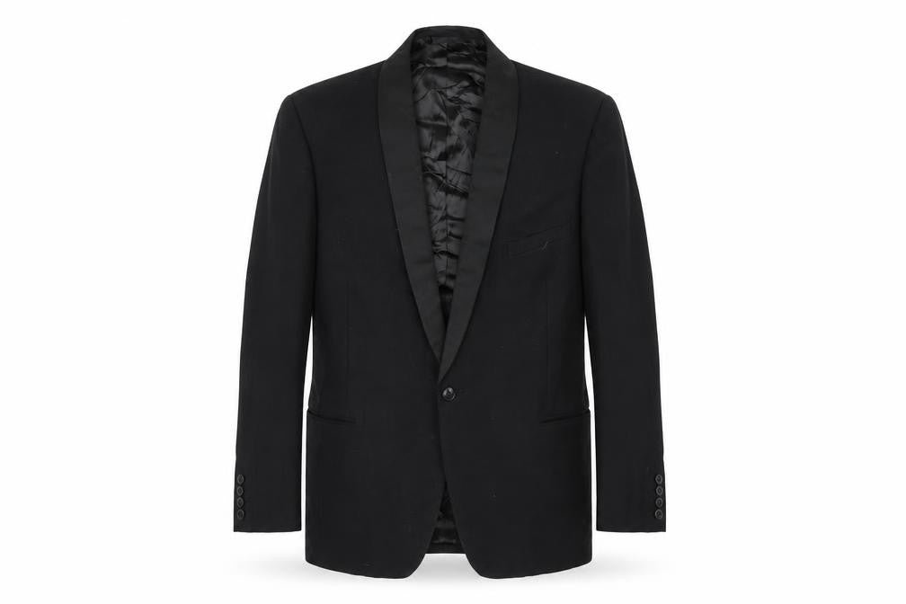 Preworn Mens Black   Jacket Blazer Size 40  - Shoulder Pads