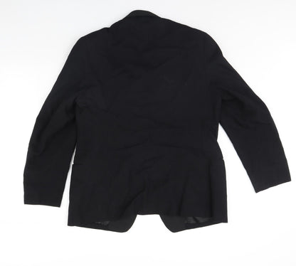 Preworn Mens Black   Jacket Blazer Size 40  - Shoulder Pads