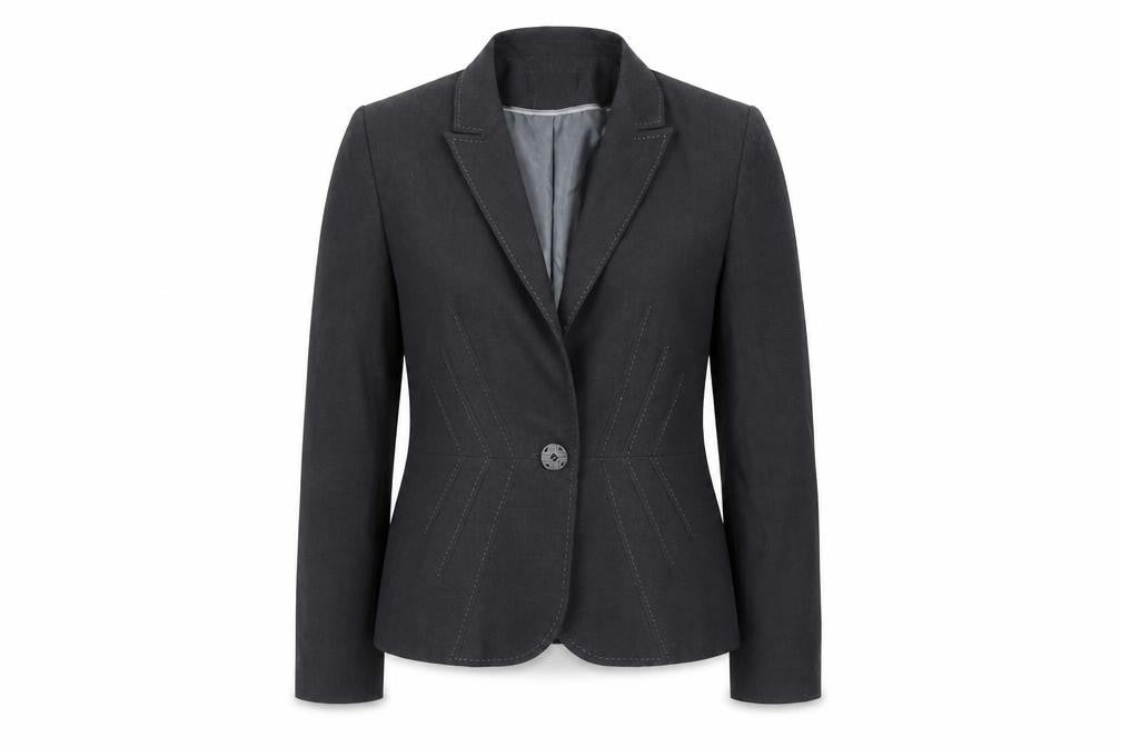 m&s Womens Grey   Jacket Blazer Size 12  - Shoulder Pads