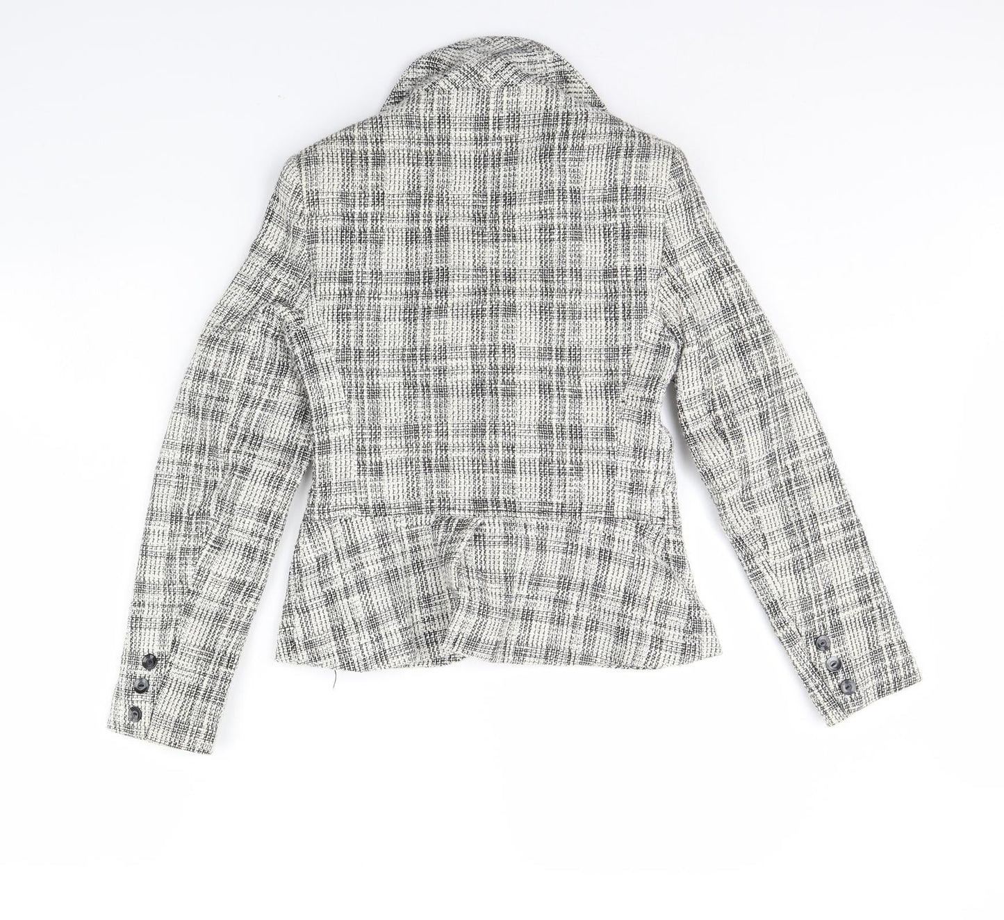 Wallis Womens Ivory Plaid  Jacket  Size 10