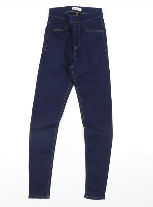 M&S Womens Blue  Denim Jegging Jeans Size 6 L28 in