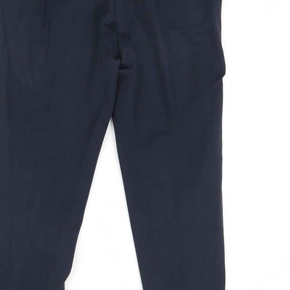 M&S Womens Blue   Dress Pants Trousers Size 16 L30 in