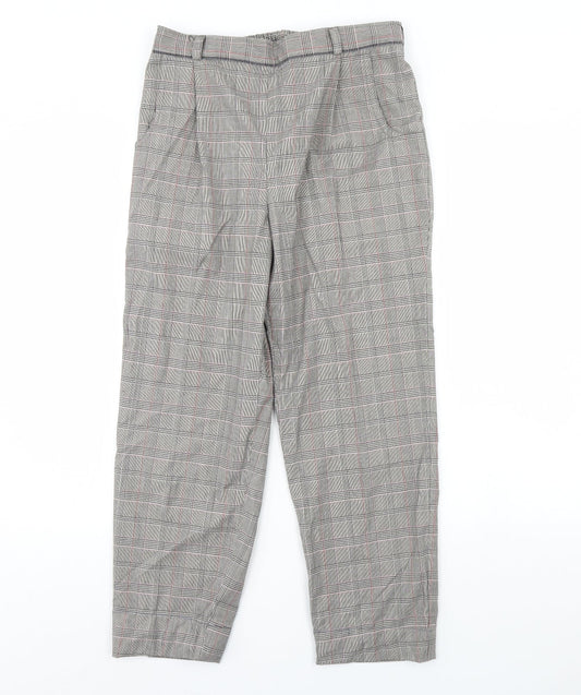 Preworn Womens Beige Check  Trousers  Size 30 in L28 in